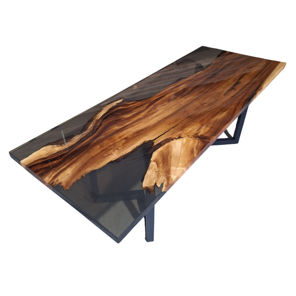 Epoxy Tafel 240x90cm "Black transparent"