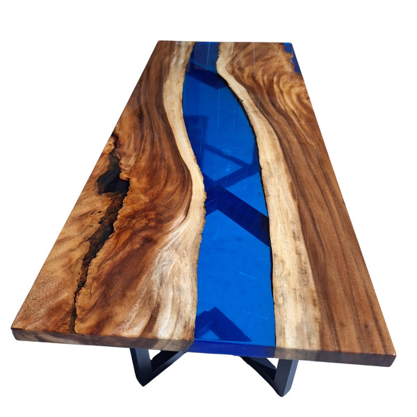Epoxy Tafel 200x80cm "blue river"