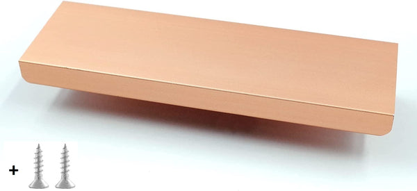 120mm - 150mm - Handgreep plat Rosé Goud - Inclusief schroefjes