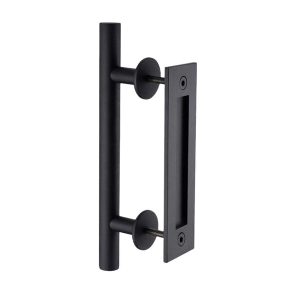 Dubbele Schuifdeurgreep Zwart 30cm
