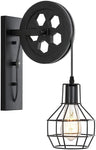 Industriële Wandlamp Zwart met stekker | Muurlamp | Wandverlichting | E27 fitting